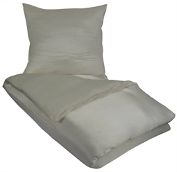 King size silke sengetøj 240x220 cm - Grå - 100% Silke - Butterfly Silk